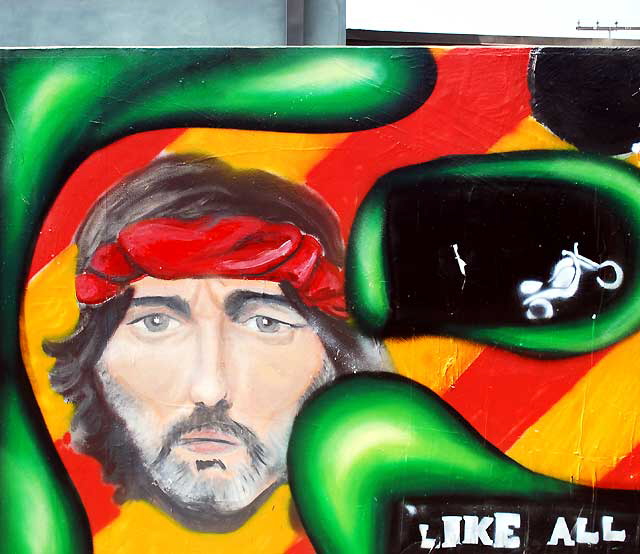 Dennis Hopper "tribute wall" - Pacific and Brooks, Venice Beach - photographed on Friday, August 6, 2010
