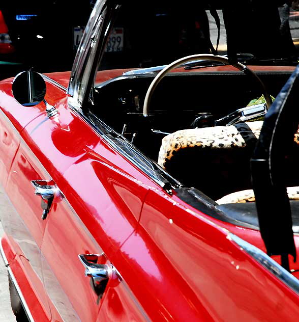 1961 Cadillac sedan converted into a tour bus, actually a touring car - Our Tours Rock - Hollywood Boulevard