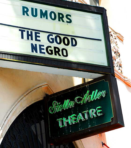 Marquee at the Stella Adler Theater, Hollywood Boulevard
