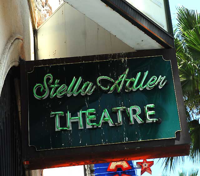 Marquee at the Stella Adler Theater, Hollywood Boulevard