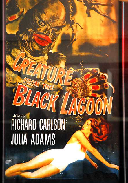 Original "Creature from the Black Lagoon" lobby display poster, window of Larry Edmunds Books and Memorabilia, Hollywood Boulevard
