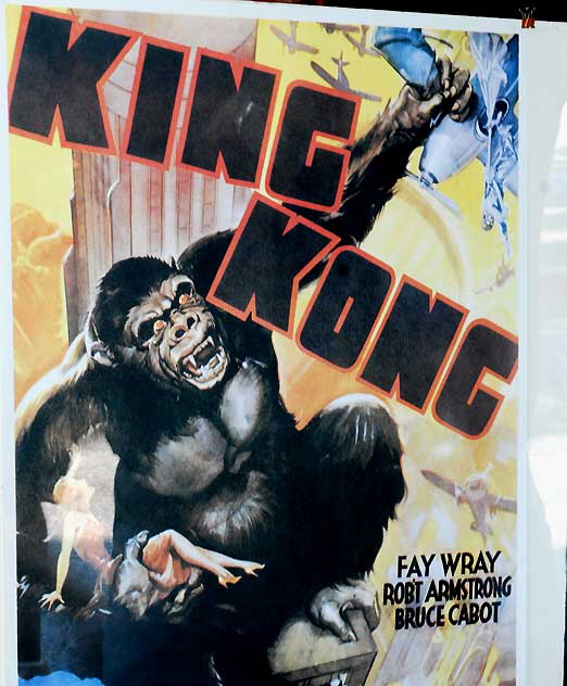 Original "King Kong" lobby display poster, window of Larry Edmunds Books and Memorabilia, Hollywood Boulevard