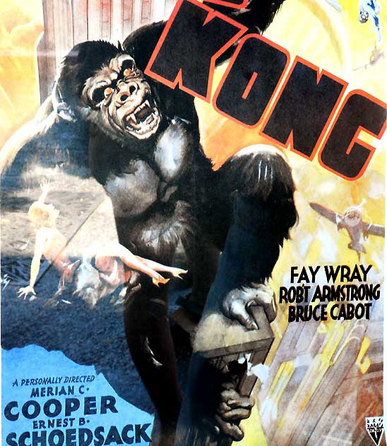 Original "King Kong" lobby display poster, window of Larry Edmunds Books and Memorabilia, Hollywood Boulevard