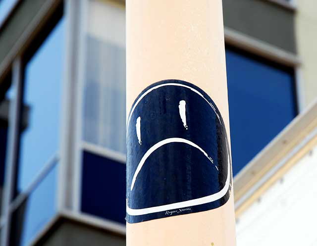 Frowning Face on Pole, Schrader Avenue, Hollywood