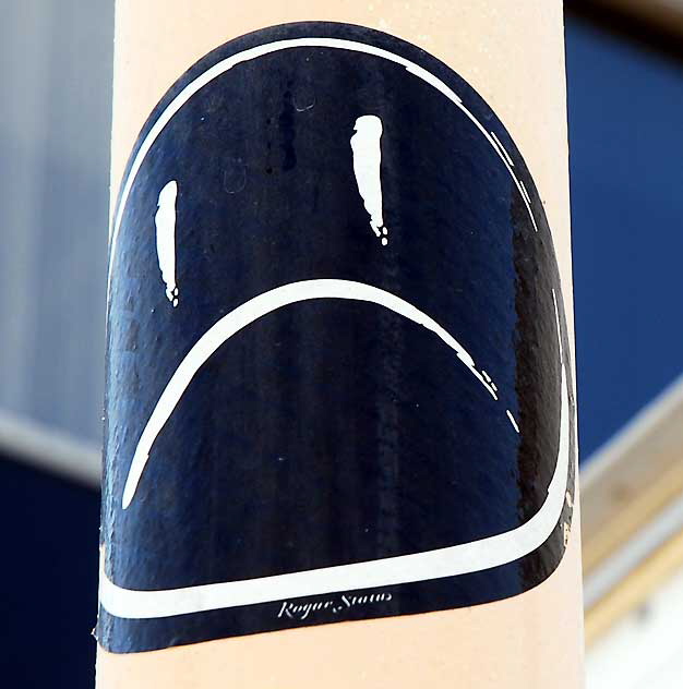 Frowning Face on Pole, Schrader Avenue, Hollywood