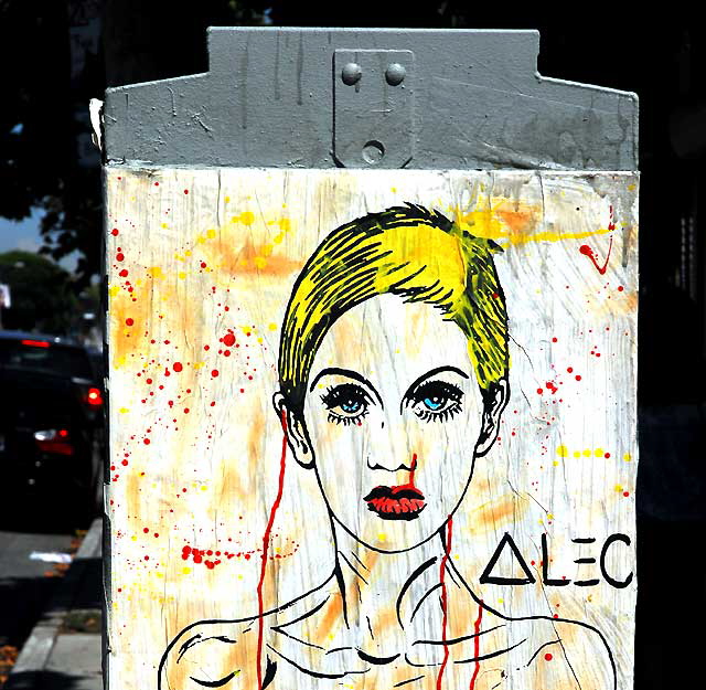 Warhol-style graphic by "Alec" - utility box, Melrose Avenue