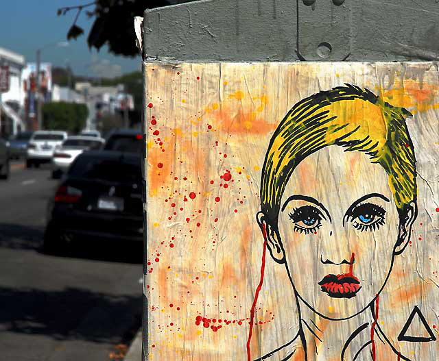 Warhol-style graphic by "Alec" - utility box, Melrose Avenue