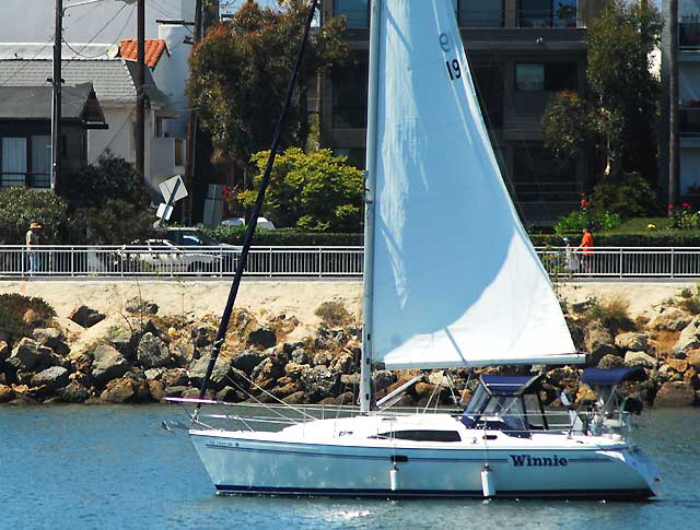 Activity in the mole at Marina Del Rey, Wednesday, August 18, 2010