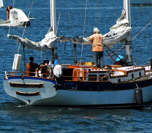 Activity in the mole at Marina Del Rey, Wednesday, August 18, 2010