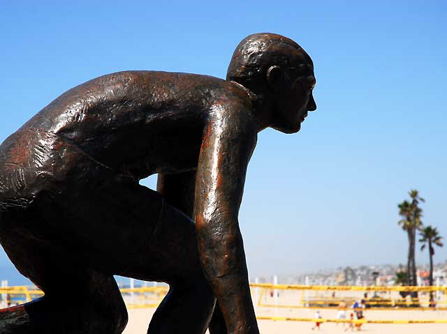 Bronze surfer, Hermosa Beach Pier