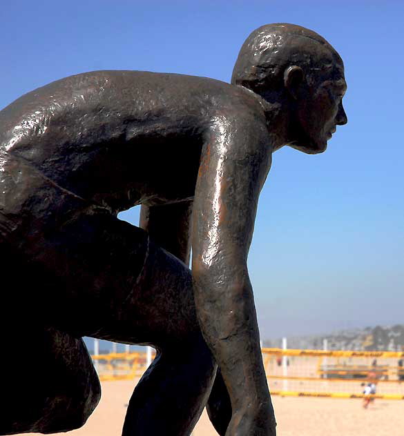 Bronze surfer, Hermosa Beach Pier