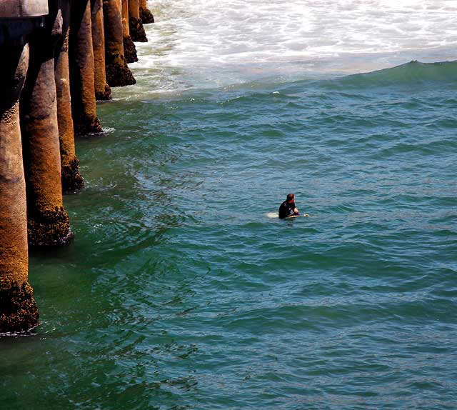 Surfer, Manhattan Beach Pier, Tuesday, August 24, 2010