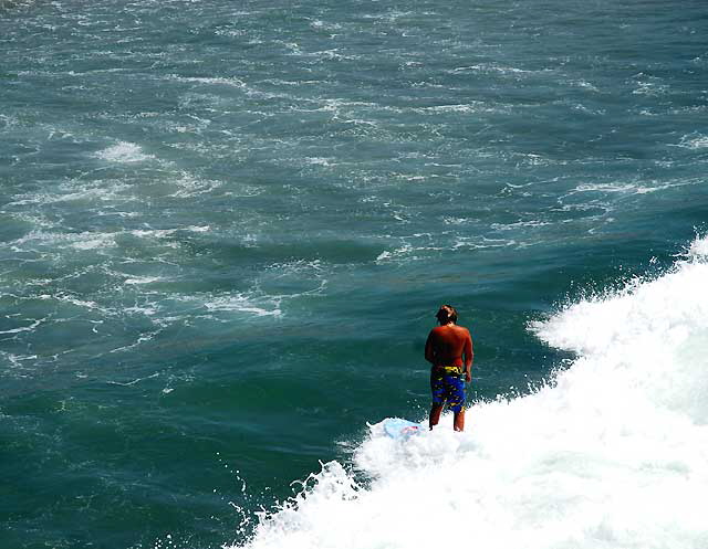 Surfer, Manhattan Beach Pier, Tuesday, August 24, 2010