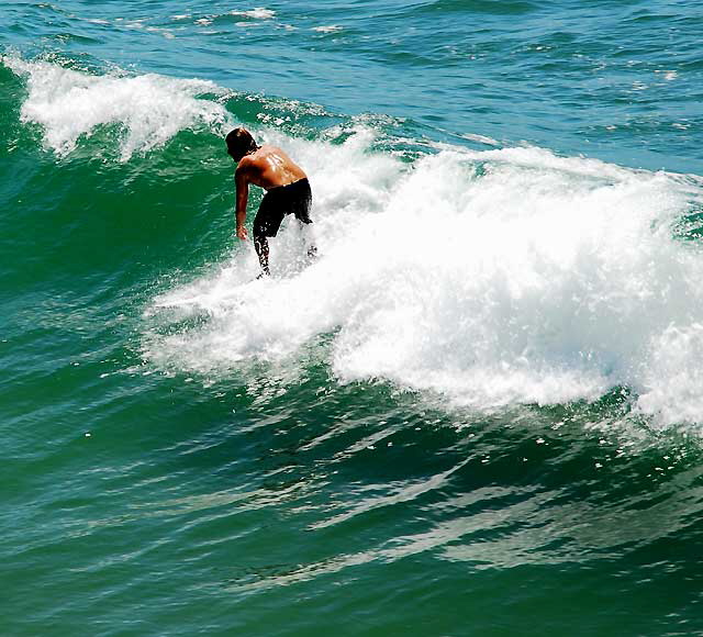 Surfer, Manhattan Beach Pier, Tuesday, August 24, 2010