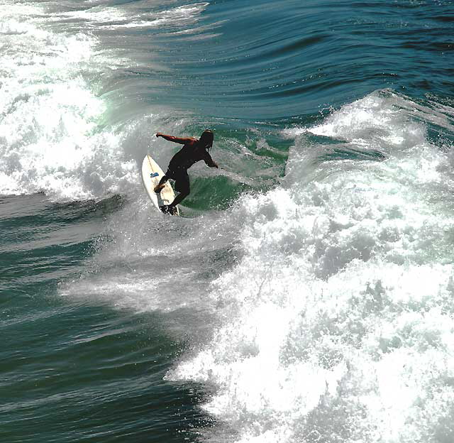 Surfer, Manhattan Beach Pier, Tuesday, August 24, 2010