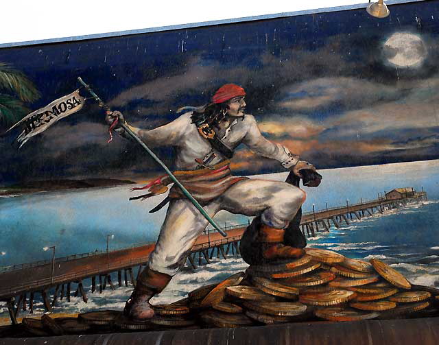 Treasure Island mural, Pier Avenue, Hermosa Beach