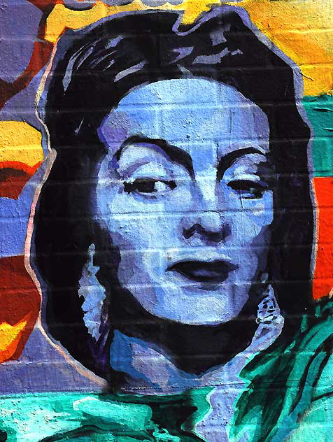 Lee Tracy mural dedicated to Latin American movie stars, Sunset Boulevard at Mohawk