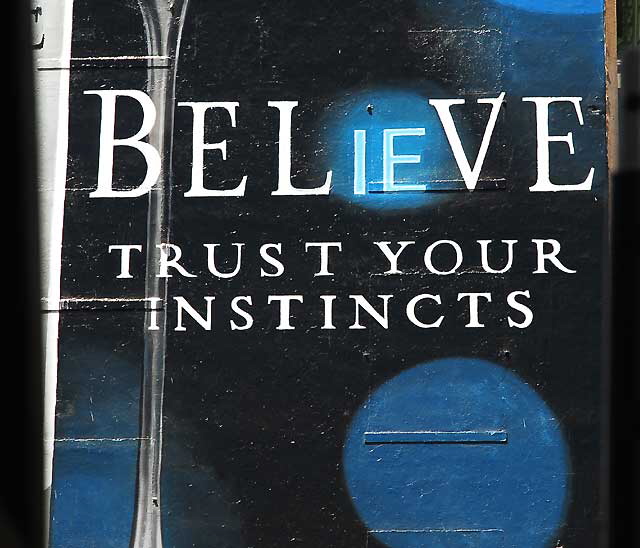 "Believe / Trust Your Instincts" - vodka supergraphic, Hollywood and Vine