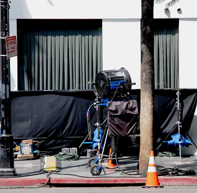 Filming on Hollywood Boulevard