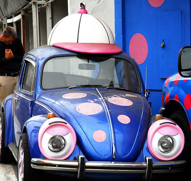 Pink Dot VW Beetle, Sunset Boulevard at La Cienega