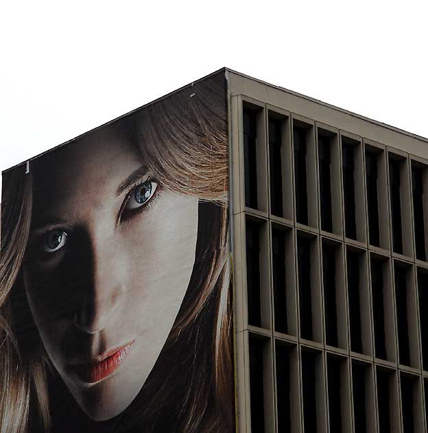 Supergraphic on office building, Sunset Boulevard at La Cienega