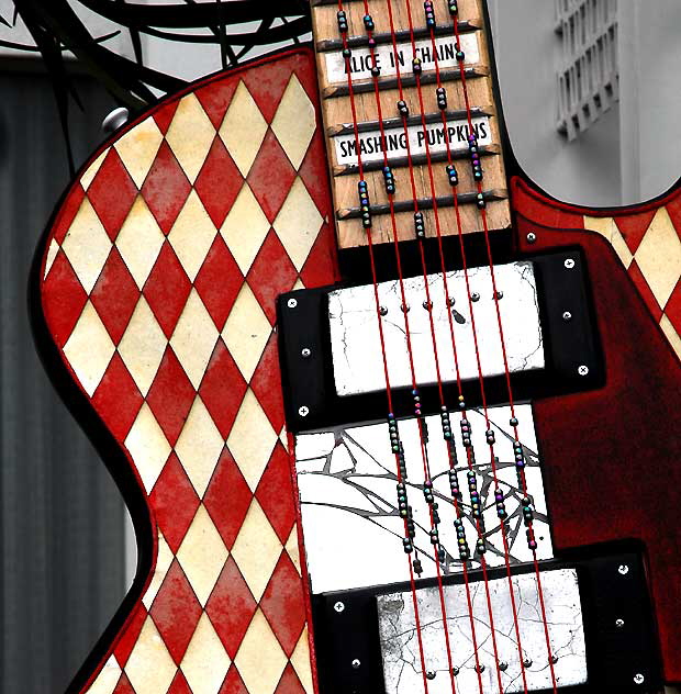 Ten-foot-tall fiberglass Gibson Les Paul "art" guitar on the Sunset Strip, West Hollywood, photographed on Tuesday, September 21, 2010