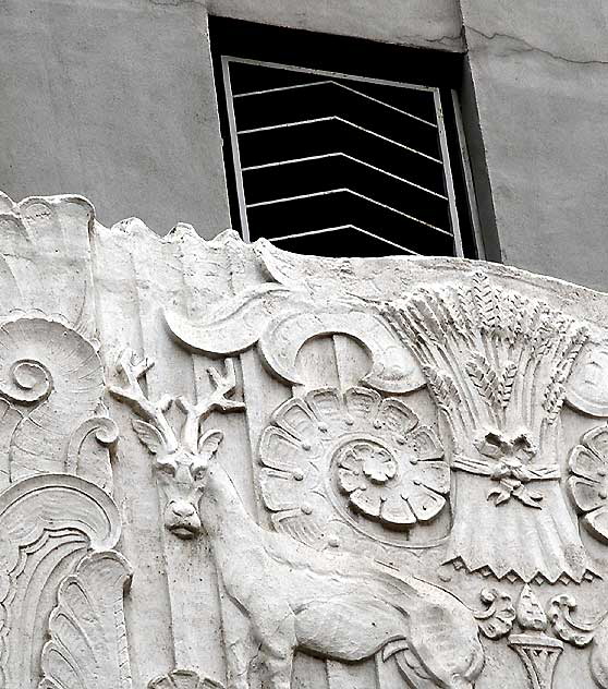 Art Deco fresco at Sunset Tower (previously known as The St. James's Club, The Argyle, and The Sunset Tower Hotel) - designed in 1929 by architect Leland A. Bryant, opened in 1931 - 8358 Sunset Boulevard, West Hollywood 