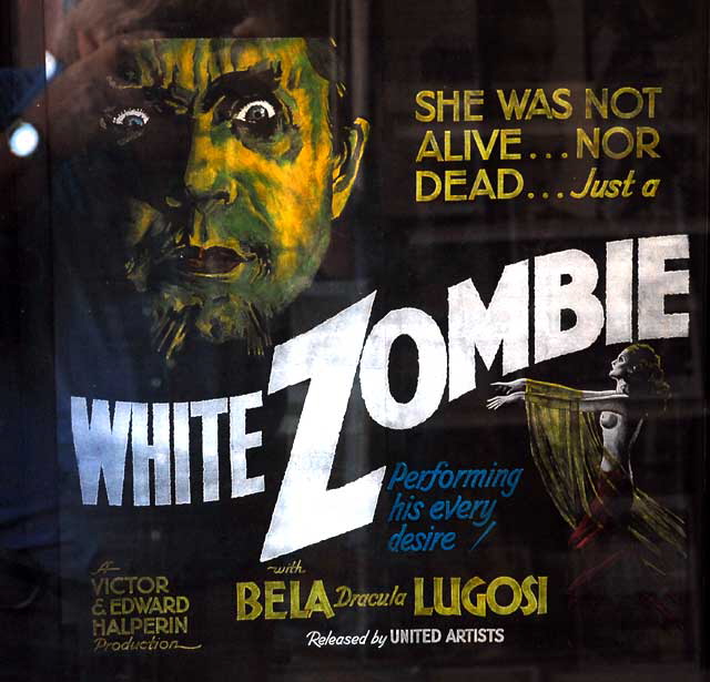 "White Zombie" poster in the window of Larry Edmunds Books and Memorabilia, Hollywood Boulevard