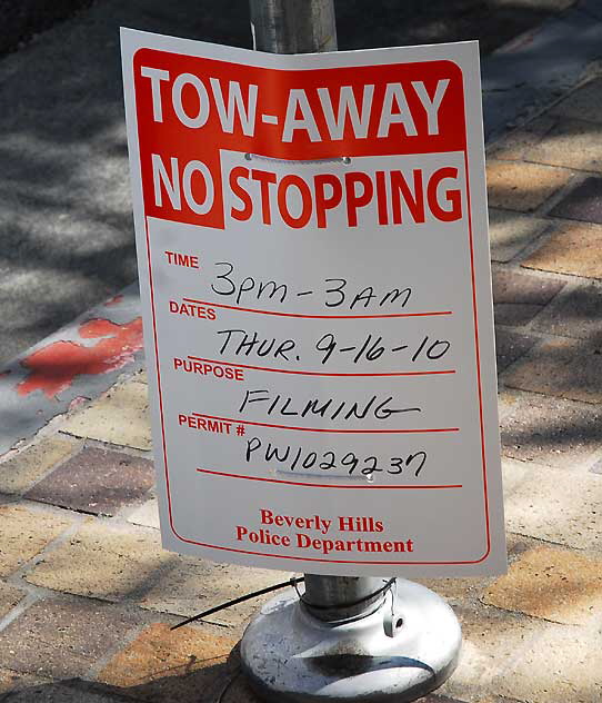 "Proud Mary" filming notice, 8440 Wilshire Boulevard - Thursday, September 16, 2010