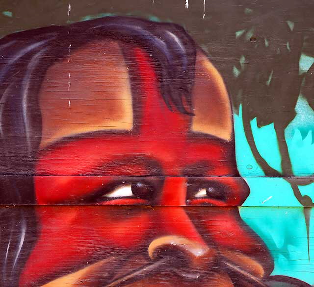 Savage Face - mural in alley behind Melrose Avenue