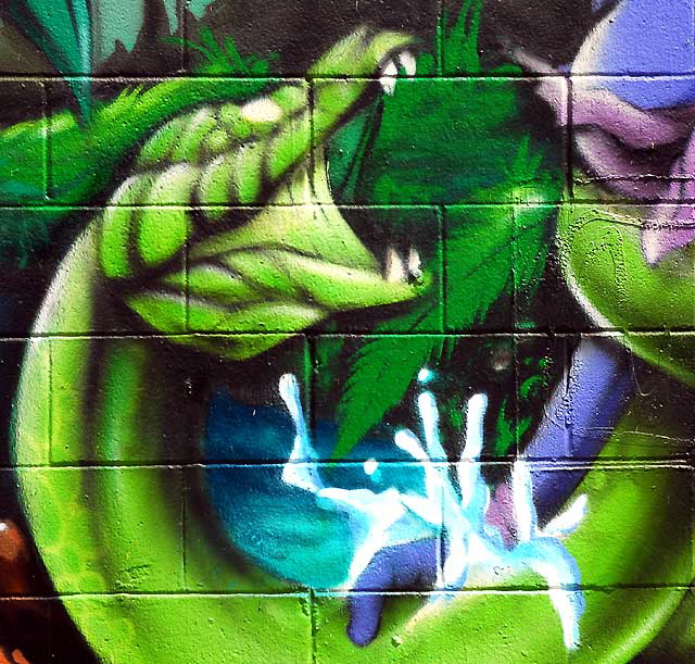 Snake - mural in alley behind Melrose Avenue