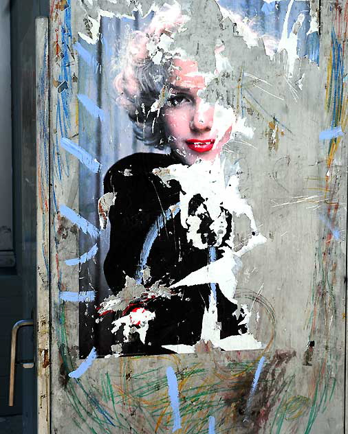 Marilyn Monroe poster on utility box, Wilshire Boulevard