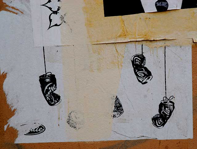 Canned Lines - graphic at the site of the former Old Spaghetti Factory, Sunset and Gordon, Hollywood Canned Lines - graphic at the site of the former Old Spaghetti Factory, Sunset and Gordon, Hollywood