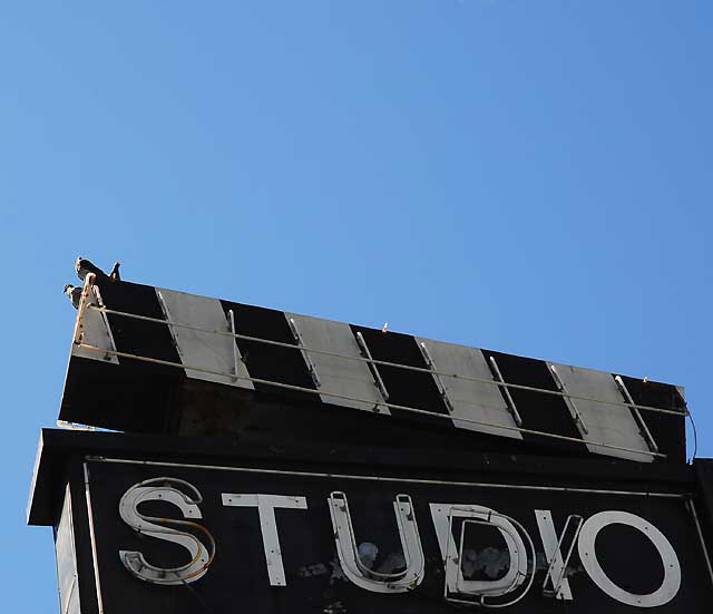 Old "Studio Café of Hollywood" sign - above the Geisha House, Hollywood Boulevard at Cherokee