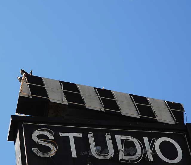 Old "Studio Caf of Hollywood" sign - above the Geisha House, Hollywood Boulevard at Cherokee