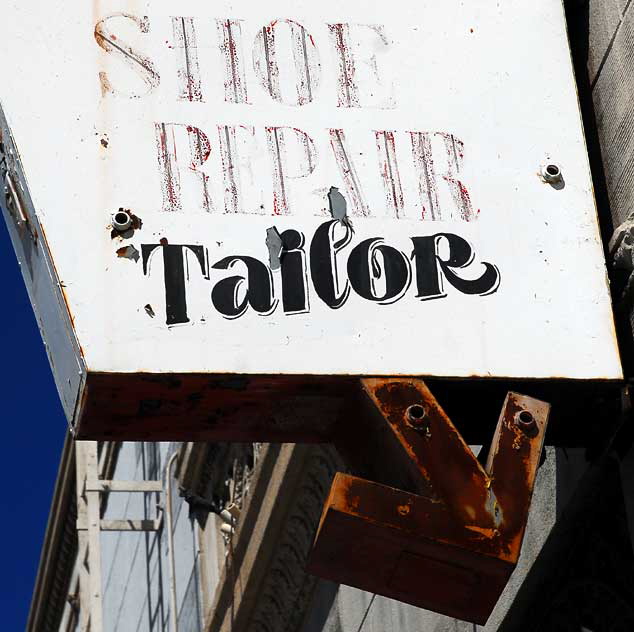 Shoe Repair, Tailor - sign on Wilcox Avenue, Hollywood