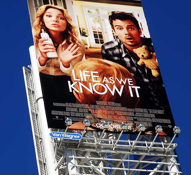 "Life as We Know It" - Warner Brothers billboard above Hollywood and Vine