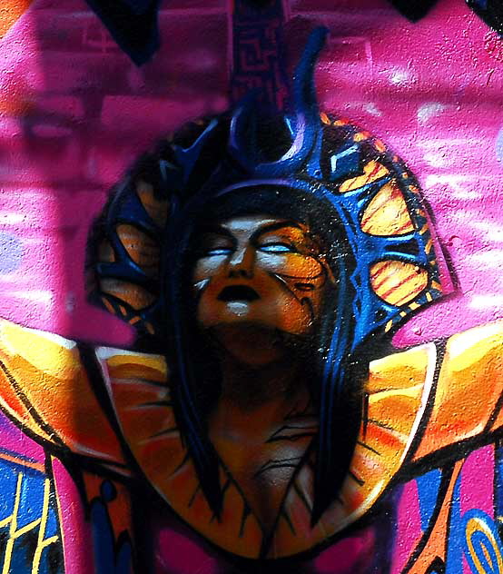 Mural behind "The Body Electric" tattoo shop on Melrose Avenue