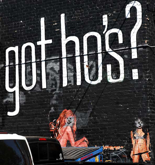 "Got Ho's?" wall in alley behind Melrose Avenue
