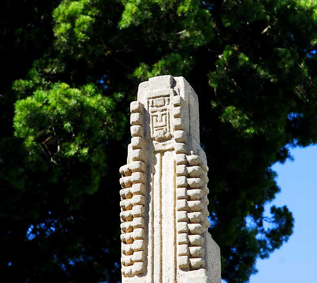 Detail of Frank Lloyd Wright's 1921 Hollyhock House, Hollywood Boulevard