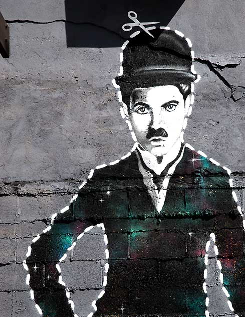 Charlie Chaplin / Cantinflas mural - Santa Monica Boulevard at North Commonwealth Avenue