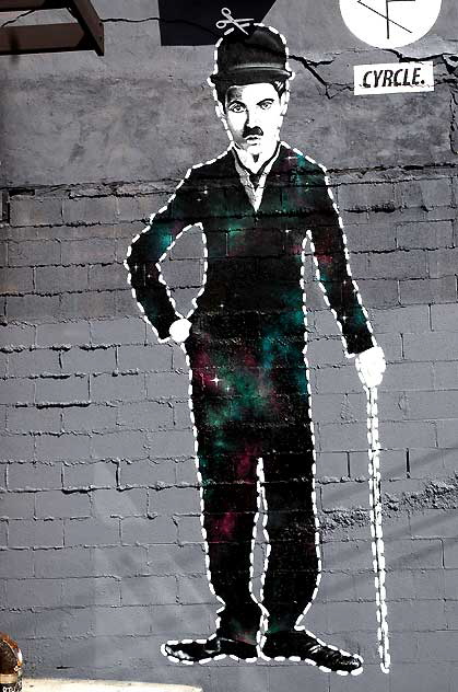 Charlie Chaplin / Cantinflas mural - Santa Monica Boulevard at North Commonwealth Avenue