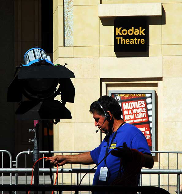 Setting up for the premiere of the movie "Secretariat" at the El Capitan Theater on Hollywood Boulevard, Thursday, September 30, 2010