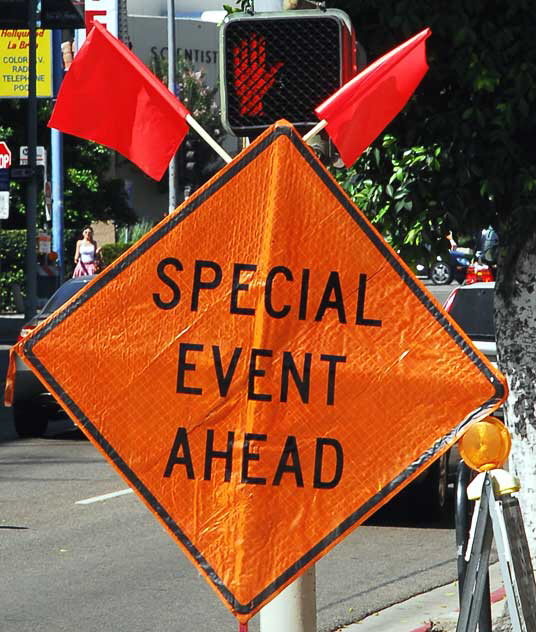 Setting up for the premiere of the movie "Secretariat" at the El Capitan Theater on Hollywood Boulevard, Thursday, September 30, 2010