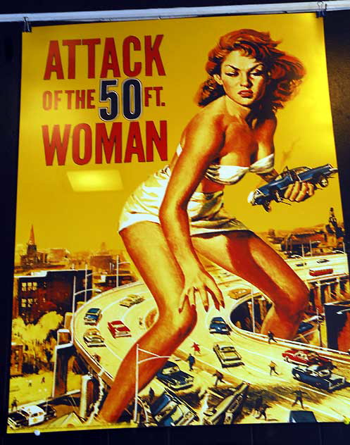 Lobby poster for "Attack of the 50-Foot Woman" - window of Larry Edmunds Books and Memorabilia, Hollywood Boulevard