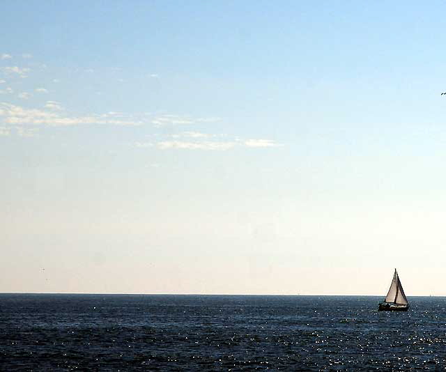 Sailboat off Venice Beach, Friday, October 1, 2010