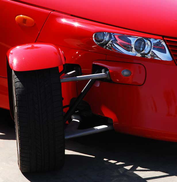 Red Plymouth Prowler, parking lot at the base of the Venice Beach Pier, Friday, October 1, 2010