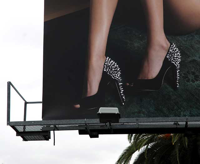 Nude in Spike Heels, billboard on the Sunset Strip, Tuesday, October 5, 2010