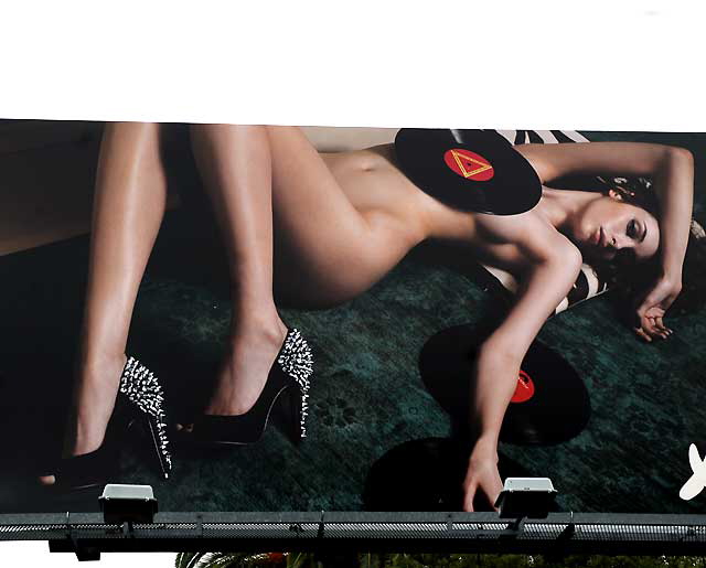 Nude in Spike Heels, billboard on the Sunset Strip, Tuesday, October 5, 2010