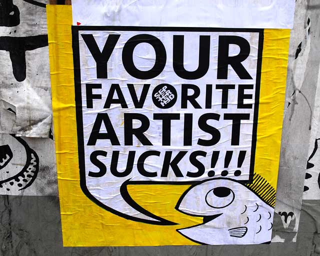 "Your Favorite Artist Sucks!" - utility box on Melrose Avenue